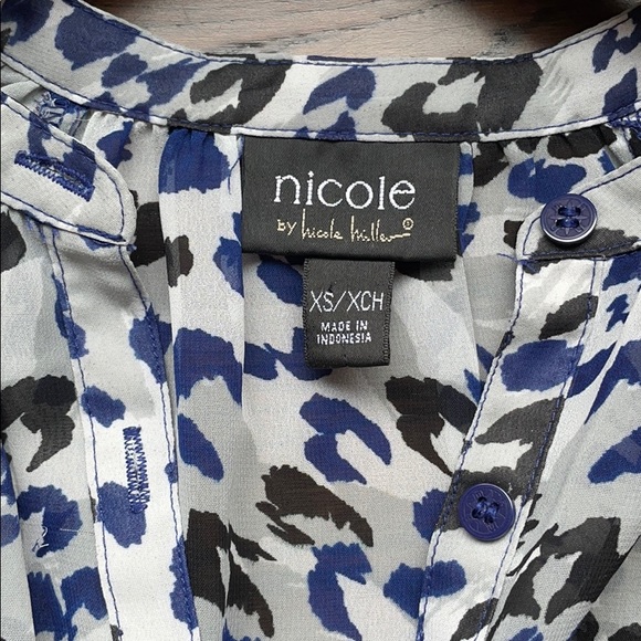 Nicole Miller leopard cheetah oversized sheer - Picture 5 of 9